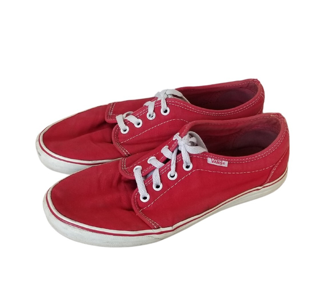 SAOLA Sneakers da skateboard Vans Cherry Red Authentics suole rosse da uomo 8