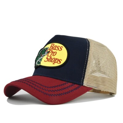 Fishing Adjustable Mesh Cap Baseball Embroidered Hat SnapBack Trucker Outdoor