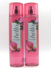 BATH  BODY WORKS HELLO BEAUTIFUL BODY MIST SPRAY 8 FL OZ LOT OF 2 PCS 