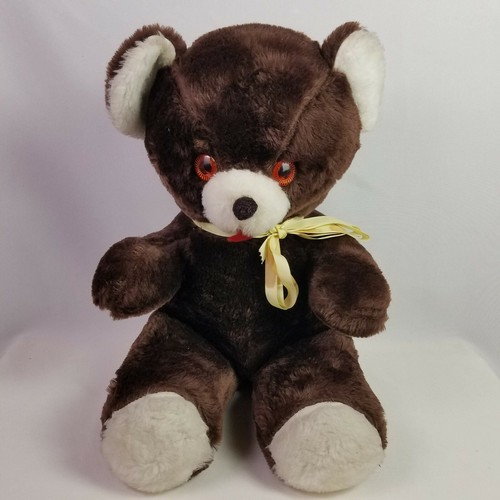 Smokey Teddy Bear Vintage 14 inch Jr Ranger Hat Spangled Eyes Dollcraft - Picture 7 of 12