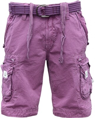JET LAG Cargo Shorts Rom purple mit weißem Gürtel 2. Wahl