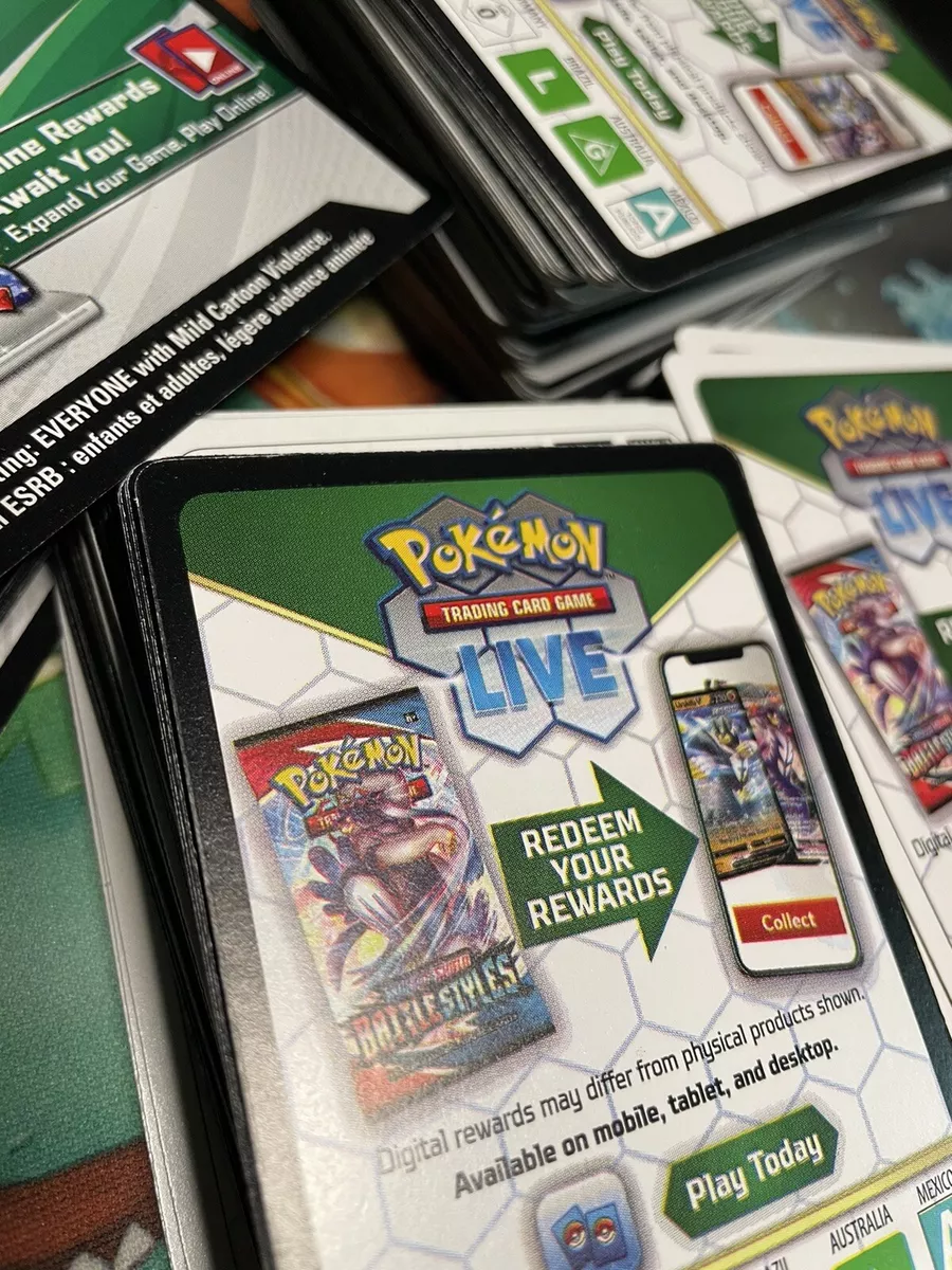 20 for $2 Pokemon TCG Live unused online Code cards - See Description!