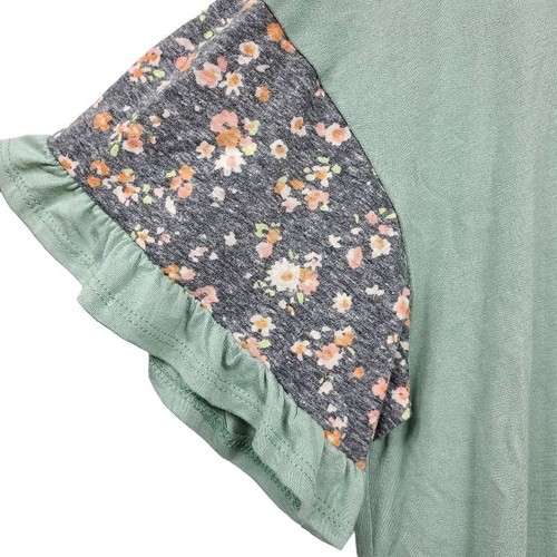 Moa Moa Women's Plus Criss Cross Vneck Loose Shortsleeve Shirt Size 1X - 第 3/9 張圖片