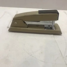 Vintage Swingline Stapler 2 tone Tan Brown Small Heavy Duty Metal 5" Desk
