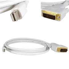 6FT Mini Display Port DP Male to DVI-D Male Dual-Link Cable Cord Adapter Macbook