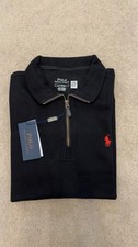 Ralph Lauren Quarter Zip Men Black Size M