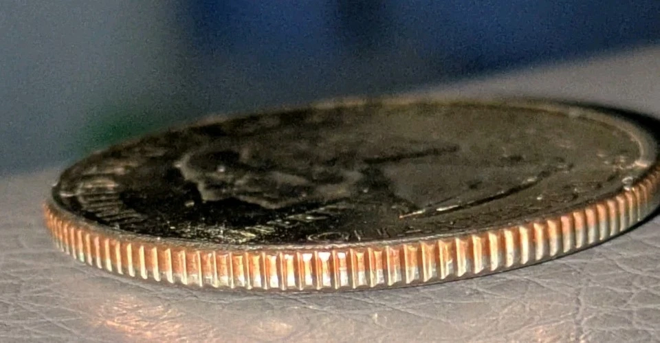 2007-P 25c Utah State Quarter Bu Mint Error Die Crack & Chip Error Uncirculated+ - Image 4 of 4