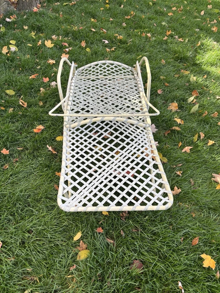 Sillón reclinable de piscina marrón Jordan vintage para patio Tamiami Foto 3 de 4