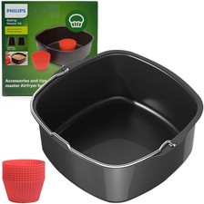 Philips Airfryer Baking Master Kit Baking Pan w/ Handle & Reusable Silicone Cups