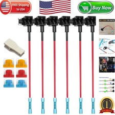 Versatile 12V/24V Mini Fuse Tap - 6pcs with Fuses for Easy Circuit Additions