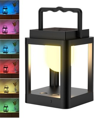 Outdoor Solar Table Lamp 10 RGB Color Changing Lights Portable Rechargeable  NEW