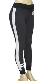 Victoria's Secret PINK Women's Jogger Leggings Yoga Pants Logo Stripe Size S