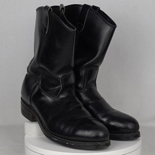 Vtg Red Wing Pecos Blk Leather Pull On 755 St...