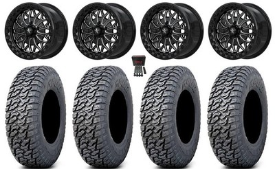 MSA Bolo Bdlk 15'' Wheels Bk +10mm 33'' Daemon Tires CFMoto ZForce Z10 / Z10-4