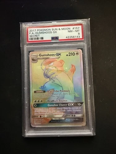 Gumshoos GX 157/149 Sun & Moon Base Secret Rare Holo Pokémon 2017 *PSA 8* NM-MT