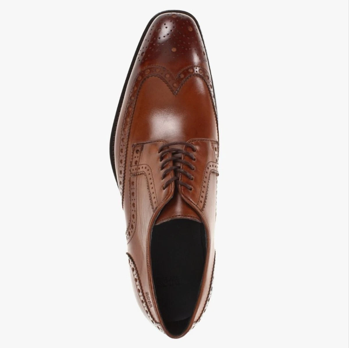 Men’s Boss By Hugo Boss Medium Red Lotux Leather Wingtip Dress Work Shoes 11 HUGO BOSS Wing Tip-Men main image 3