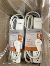 Belkin 6-Outlet Surge Protector Power Strip, 6ft Cord, 360  Rotating Plug 6 PK.