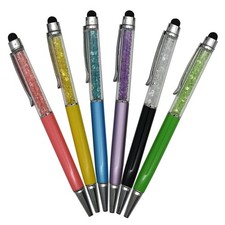 30 PCS Crystal Diamond Capacitive Ballpoint Pens Universal Touch Screen Stylu...
