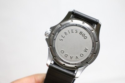 Movado 800 Series Black/Orange Stainless Steel Men's Watch