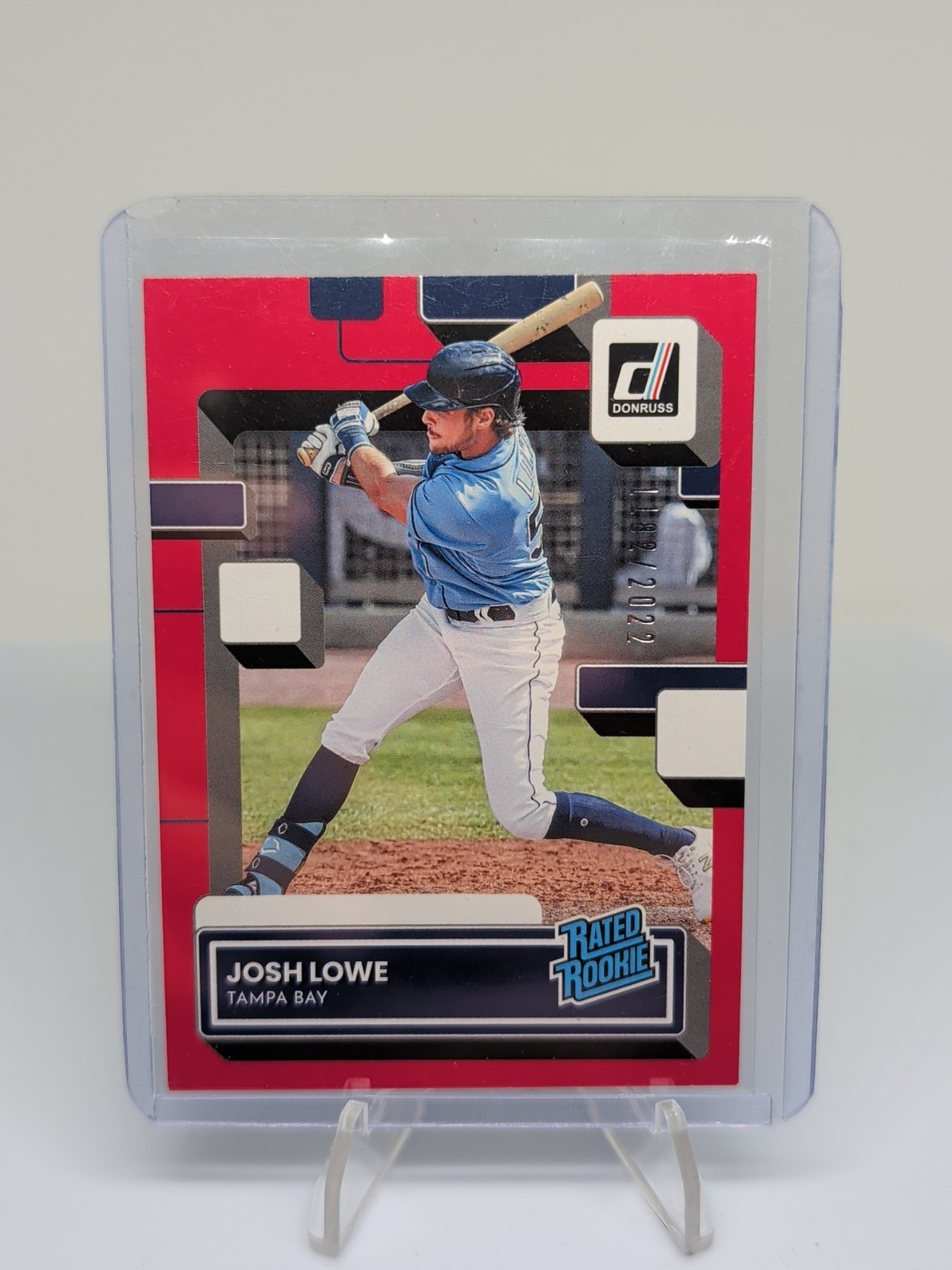 2022 Panini Donruss - Rated Rookie Josh Lowe #55 Red /2022 (RC)