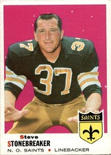 1969 Topps #174 Steve Stonebreaker New Orleans Saints SET FILLER FREE SHIPPING