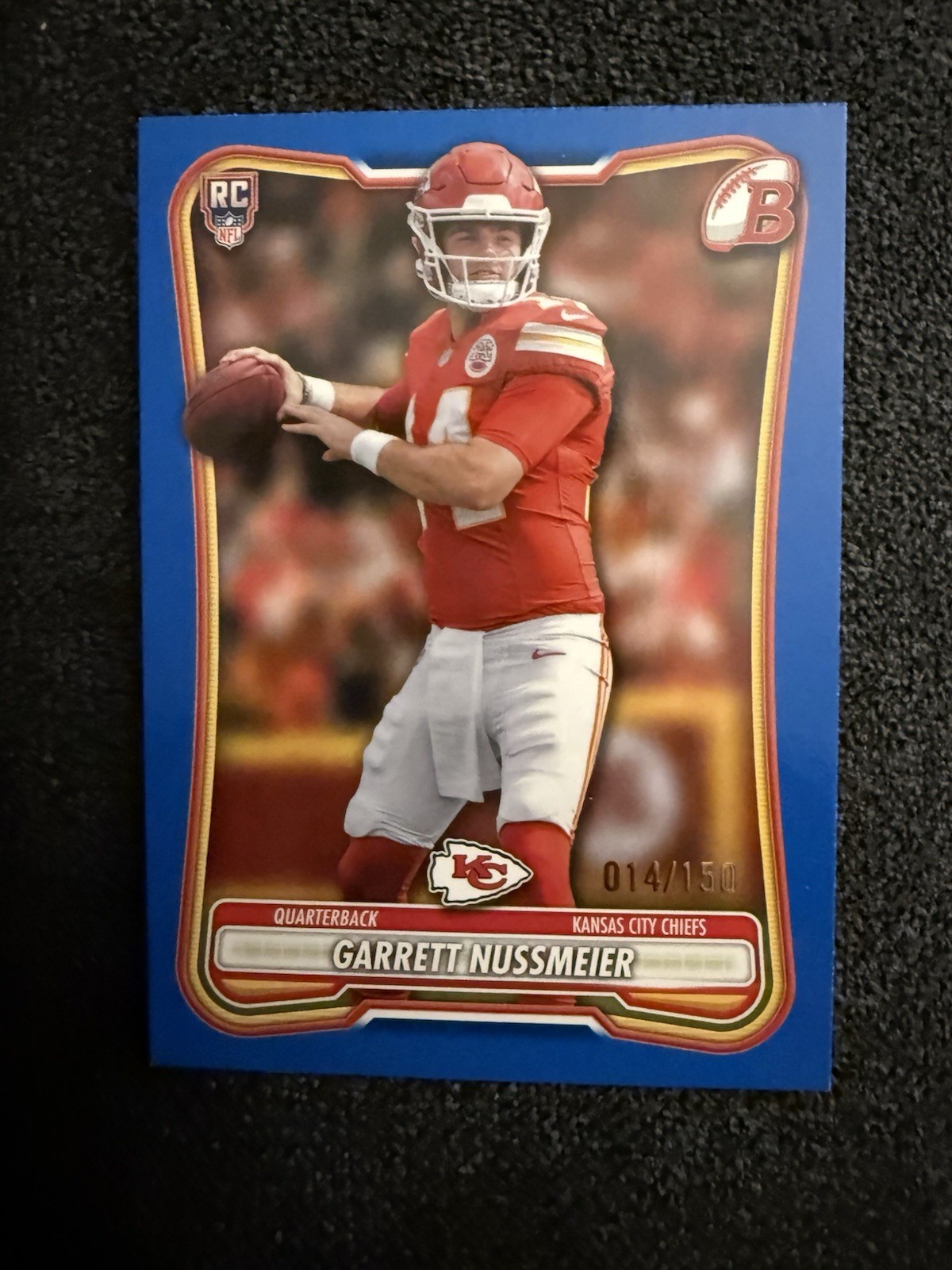 2026 Garrett Nussmeier RC /150 Bowman #104 Blue 