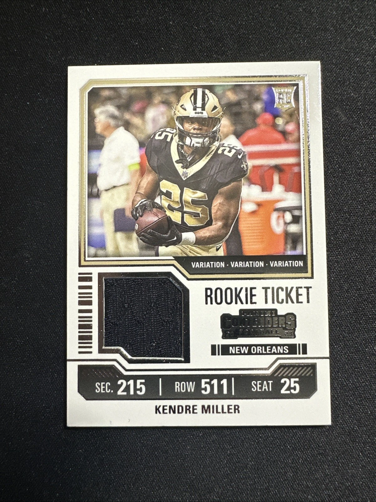 Kendre Miller Panini Contenders Rookie Ticket Swatches #TS22 Base