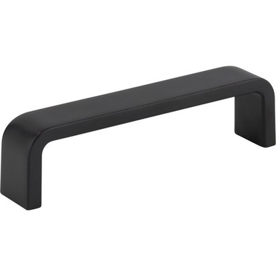 Elements 193-4MB 4'' Center-to-Center Matte Black Square Asher Cabinet Pull