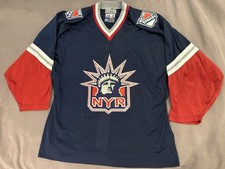 New York Rangers Authentic Vintage Starter Third Jersey With Fight Strap Size 48