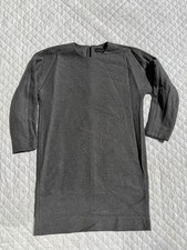 Everlane Scuba Wool Cashmere The Dream Grey Relaxed Fit Dress Sweater Size Small