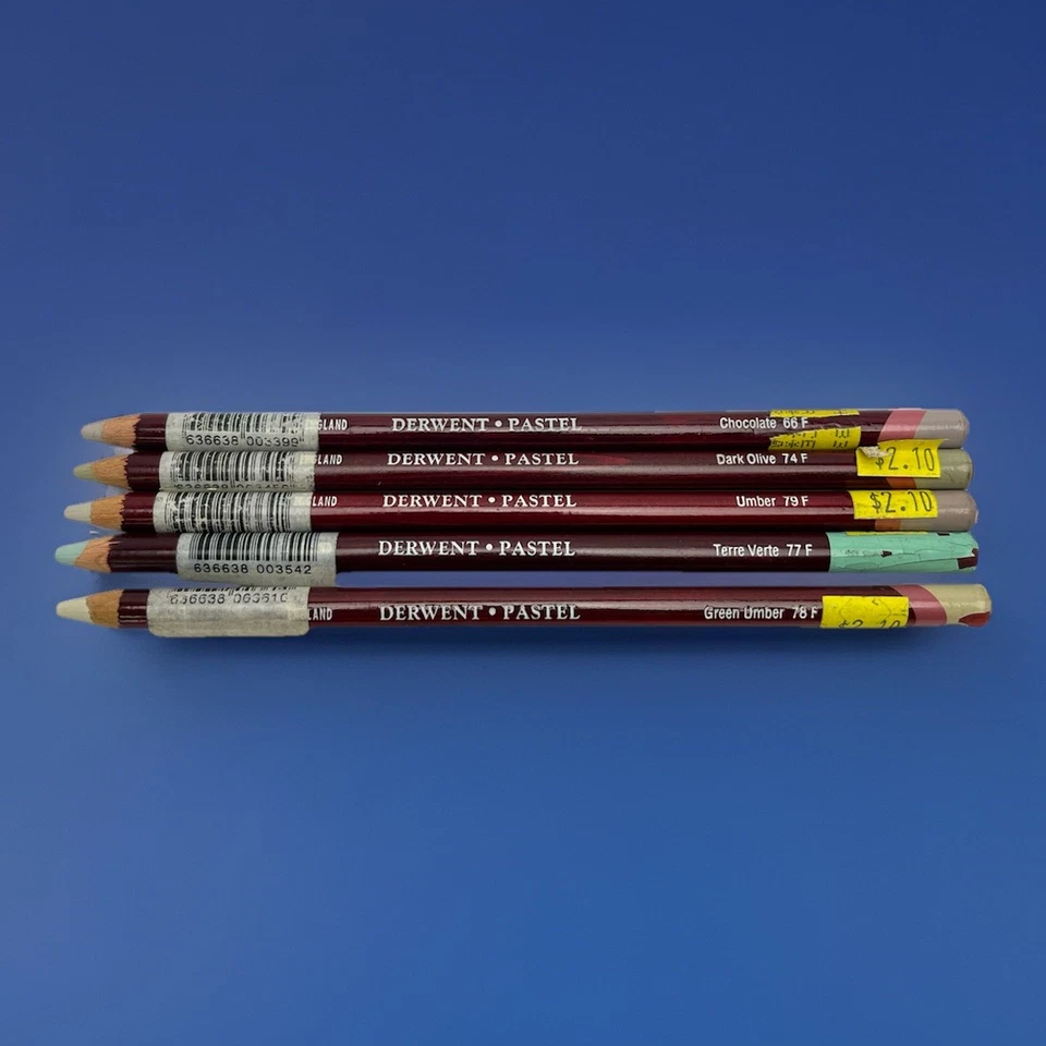 Derwent Pastel Colored Pencils Custom Shade Set of 5 66F 74F 77F 78F 79F New - Image 2 of 4