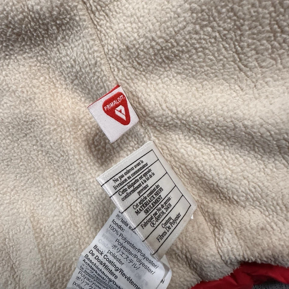 J Crew куртка девочек L красный съемный шерпа с подкладкой с капюшоном пуховик полный молнии карманы - Изображение 4 из 4