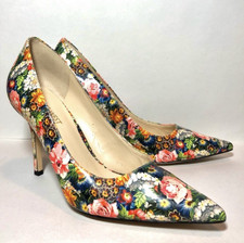 Nine West Floral Heels NWJackpot Womens Size 8 Colorful Romantic Pumps