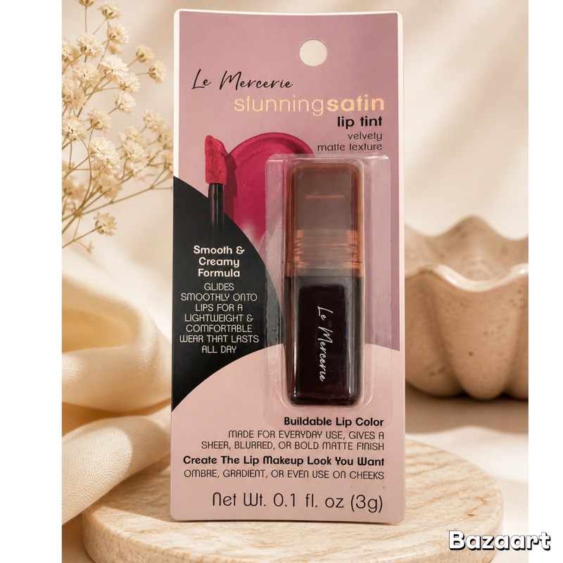 Le Mercerie Berry Pink Stunning Bold Matte Satin Lip Tint & hydrating lip stain