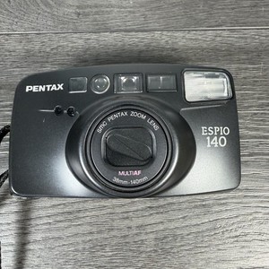Pentax Espio 140 35mm Film Camera Point & Shoot 38-140mm Black Tested & Working