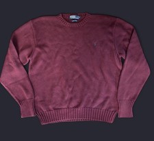 Vintage Polo Ralph Lauren burgundy cotton sweater Size XL