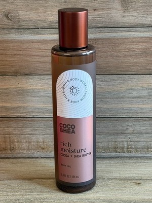 BATH & BODY WORKS Rich Moisture COCO SHEA Butter Body Oil VEGAN 6.3oz NEW #DM49