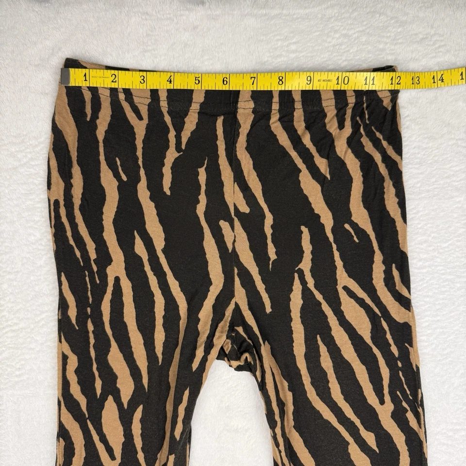 Retro 70’s Style Boho Bell Bottom Flare Pants 4 Stretch Black Yellow Tiger - Image 3 of 4