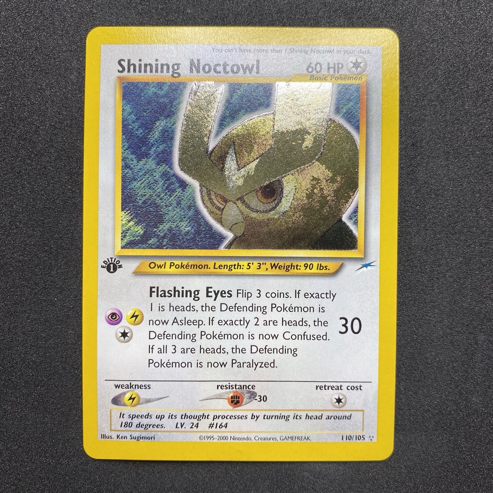 2002 Pokemon Neo Destiny 1st Edition Shining Noctowl #110/105 Holo Ultra Rare