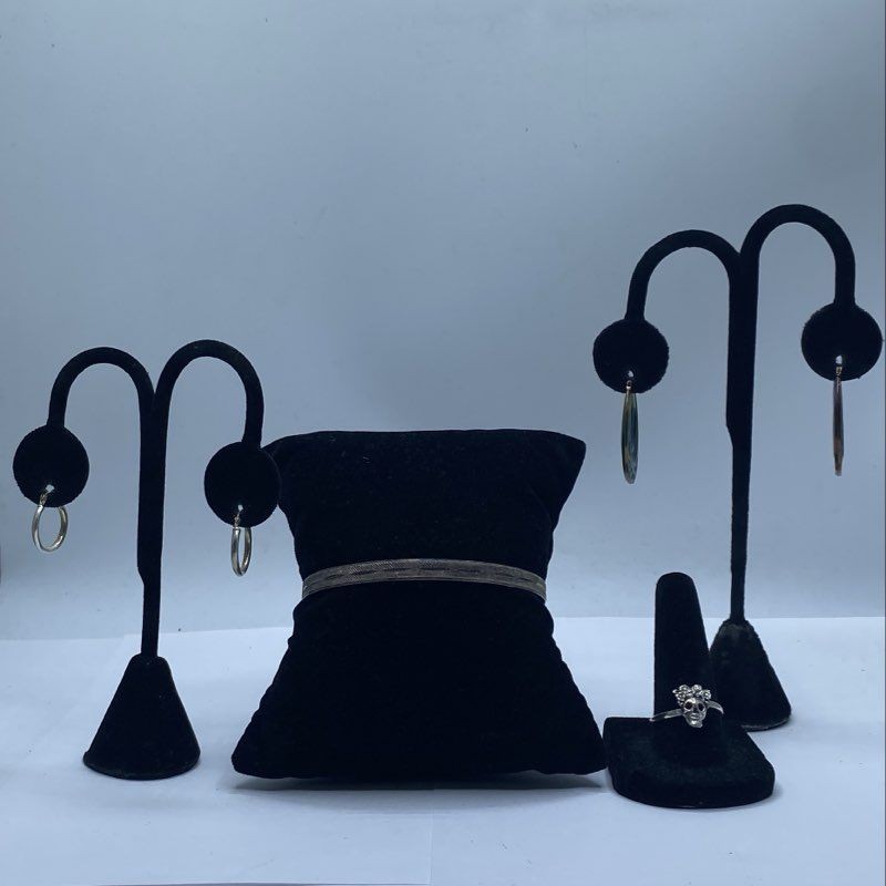 Sterling Silver Assorted Ring/Bracelet/Earring Je… - image 1