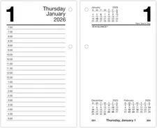 AT-A-GLANCE 2026 Desk Calendar Refill, Daily, 3.5" x 6", Standard, Loose-Leaf...