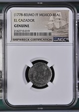 1778-83 MO FF MEXICO REAL Shipwreck EL CAZADOR NGC Graded Genuine