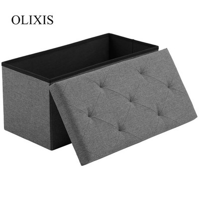 OLIXIS Large Foldable Ottoman Bench - Ideal Storage Chest for Bedroom End of Bed