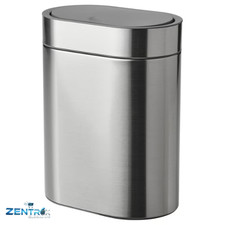 IKEA BROGRUND Touch Top Bin Stainless Steel Waste Bin for Bathroom Office 4L New