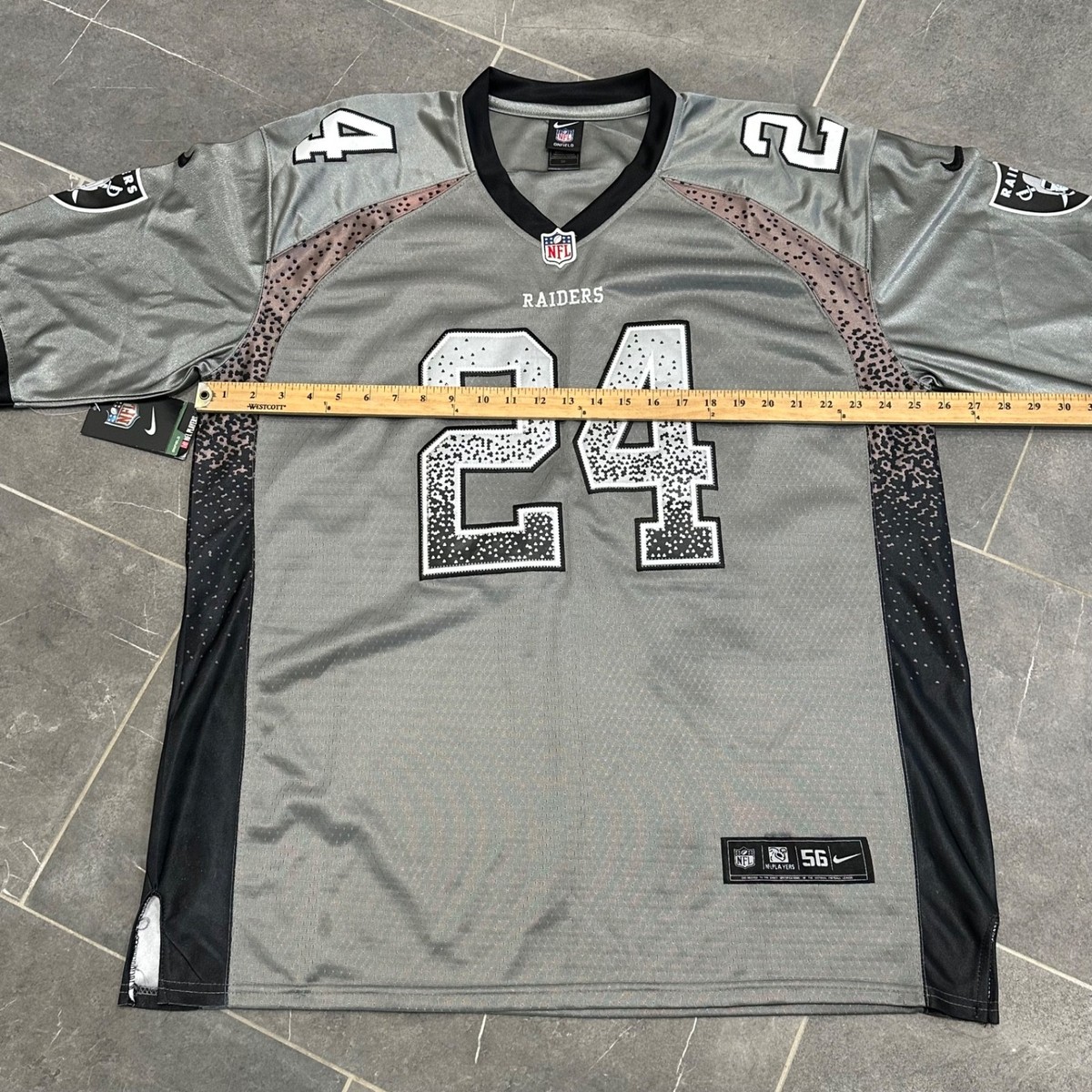 Nike On Field Oakland Raiders Team Blank Jersey Silver Black