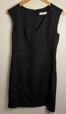 LOFT Black Sheath Dress Sleeveless V-Neck Work Office Career Size 6 Classic