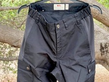 Fjallraven Stina Pants Hiking Travel G1000 Black Womens 29W 32L $150