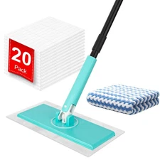 Sweeper Mops for Floor Cleaning, 2-in-1 Mops Kit Compatible with Swiffer Pads...