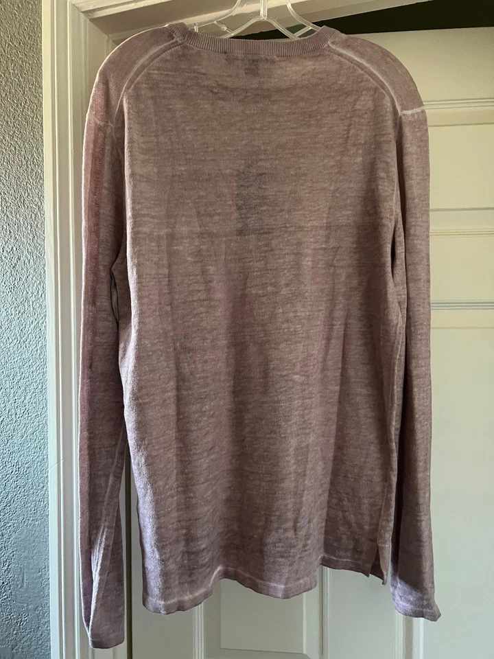 Men's MICHAEL KORS cold dyed linen/cotton sweater NWT M - Image 3 of 4