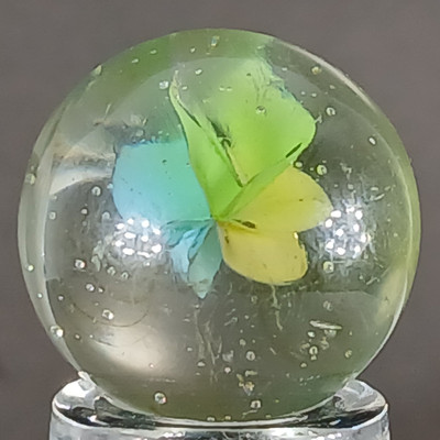 Vintage Tri-Color Cat's Eye Marble .59 Inches Near-Mint Condition 